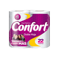 PAPEL HIGIENICO CONFORT DH 22 MTS X 4 UND