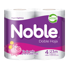 PAPEL HIGIENICO NOBLE DH X 4 UND