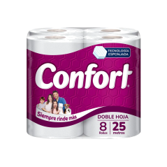 PAPEL HIGINIECO CONFORT DH X 8 UND 25 MT