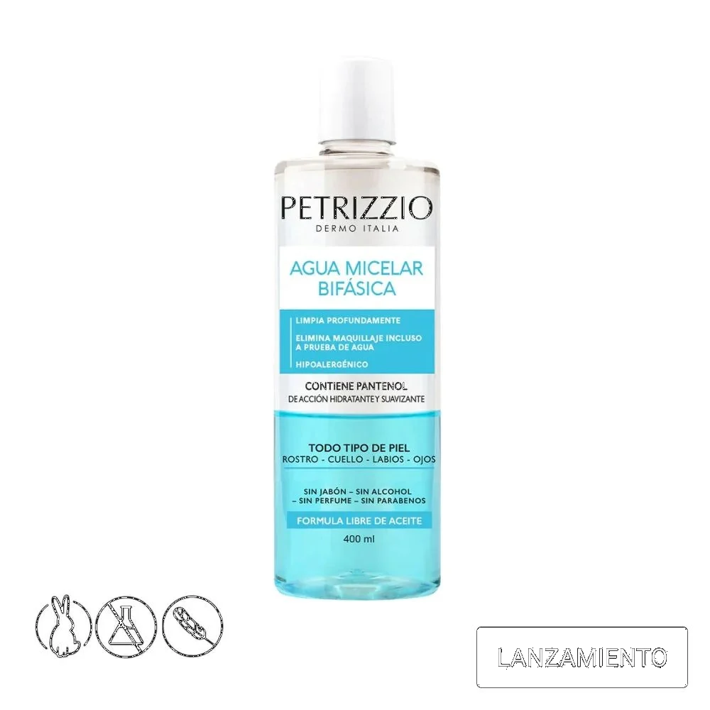 PETRIZZIO AGUA MICELAR BIFASICA X 400 ML
