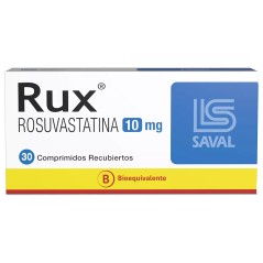 Rux (B) Rosuvastatina 10mg 30 Comprimidos Recubiertos
