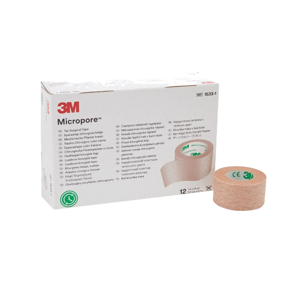MICROPORE SIN DISP 2,5 X 9,1 MT X 12 UND (DM)