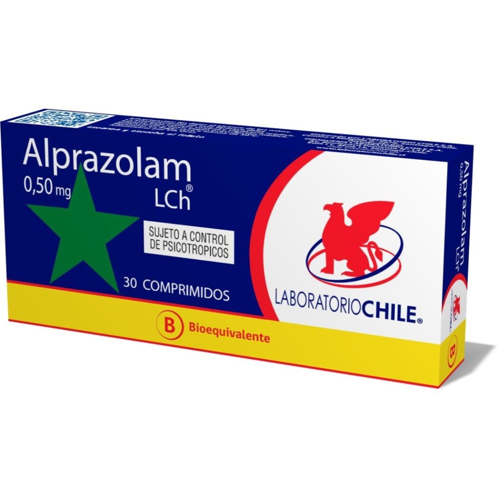 Alprazolam (B) 0.50mg 30 Comprimidos