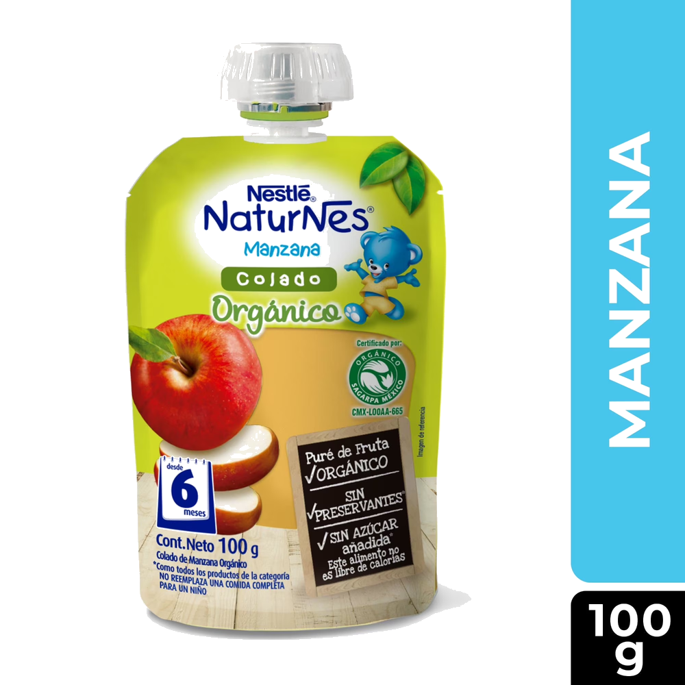 NATURNES ORGANICO MANGO MANZANA PERA X 100 GR