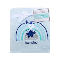 FRAZADA PLUSH BAMBINO CELESTE