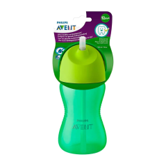 AVENT VASO CON BOMBILLA VERDE X 300 ML