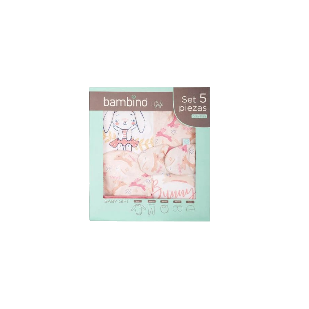 BAMBINO SET DE ROPA 5 PIEZAS GIFT MODERN NINA
