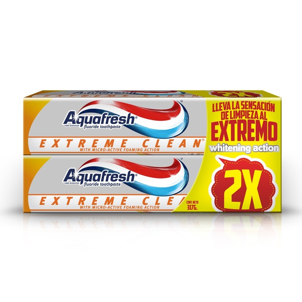 AQUAFRESH EXTRLEAN WHITE/ACT CRE DEN X 158 GR