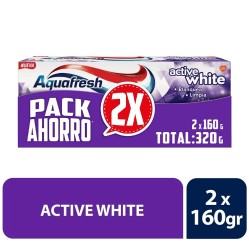 AQUAFRESH PACK ACTIVE WHITE 2 X 160 GR