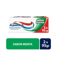 AQUAFRESH SABOR MENTA 2 X 95 GR PACK