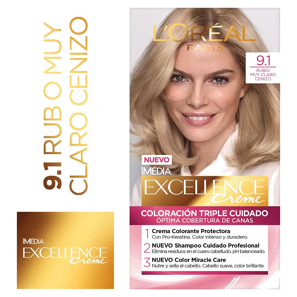 EXCELLENCE CREME 9.1 RUBIO MUY CLARO CENIZA