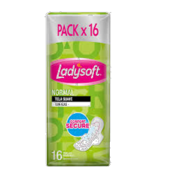 LADYSOFT NORMAL SUAVE C/A TOALLA X 16