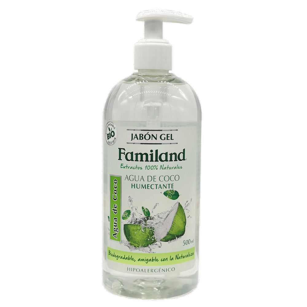 FAMILAND JAB AGUA DE COCO CON VALVULA X 500 ML