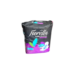 FIORELLA TOALLA NOCTURNA ULTRA FINA TELA SUAVE C/ALAS X 8 UND