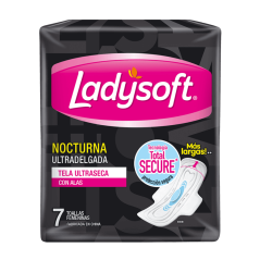LADYSOFT TOA ULTRA DELGADA C/ALAS NOCTURNA X 7 UND