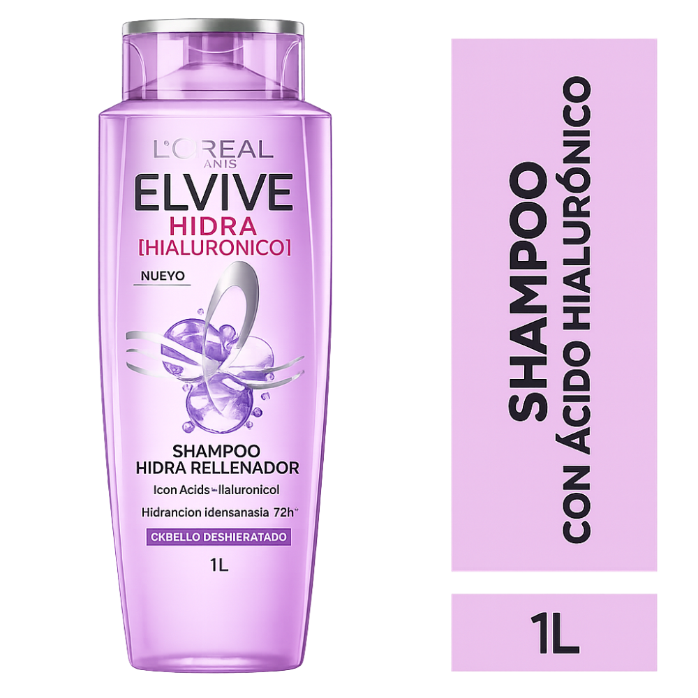 ELVIVE SHAMPOO HIALURONICO X 1000 ML
