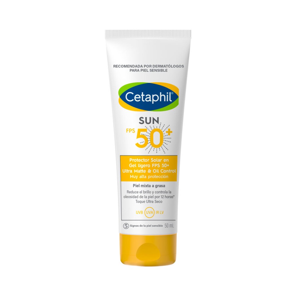 Protector Solar Gel Ligero Sin Color Sun FPS50+ Cetaphil