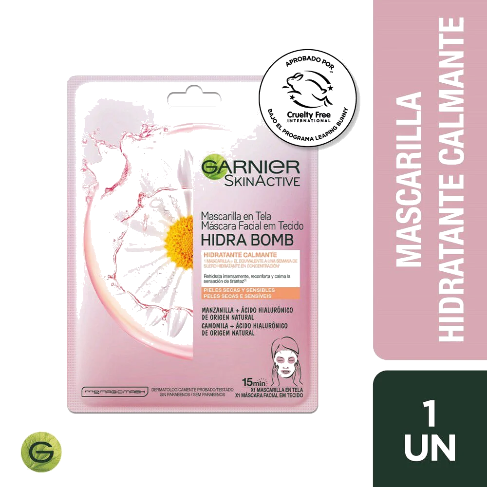 GARNIER MASCARILLA HIDRA BOMB MANZANILLA