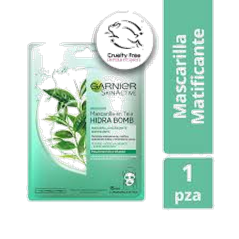 GARNIER MASCARILLA HIDRATANTE EN TELA MATIFICANTE TE VERDE