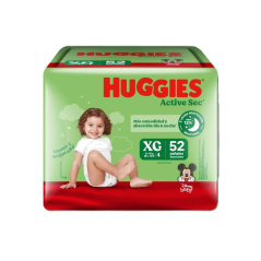 HUGGIES ACTIVE SEC XG X 52 UND