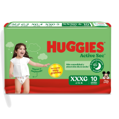 HUGGIES ACTIVE SEC XXXG X 10 UND