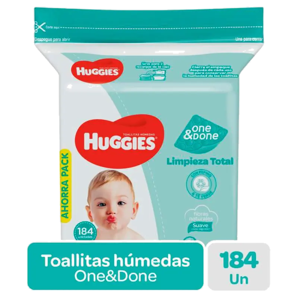 HUGGIES TOA HUM ONE & DONE X 184 UND