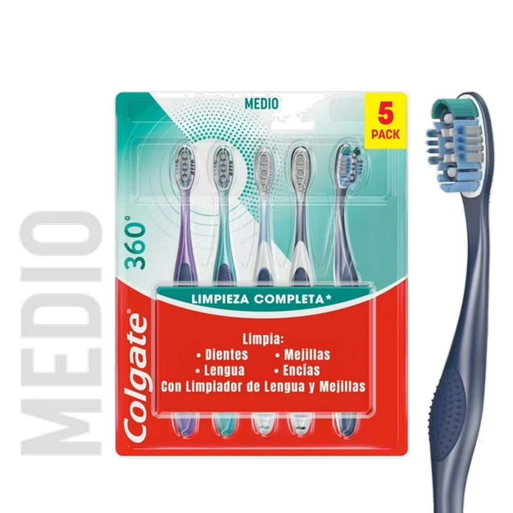 COLGATE CEPILLO 360 X 5 UND
