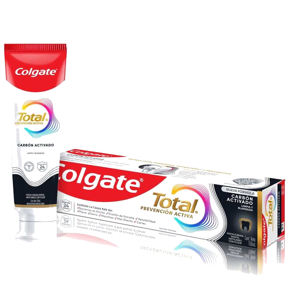 COLGATE CRE TOTAL 12 CHARCOAL X 150 ML