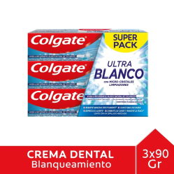 COLGATE CRE ULTRA BLANCO X 90 GR X 3 UND