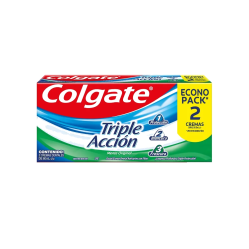 COLGATE CREMA DENT TRIPLE ACTION X 80 ML X 2
