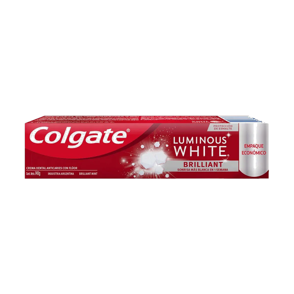 COLGATE CREMA DENTAL LUMINOUS WHITE X 140 GR