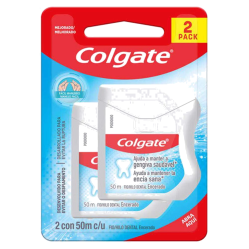 COLGATE HILO DENTAL C/CERA 50 MT X 2 UND
