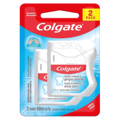 COLGATE HILO DENTAL C/CERA 50 MT X 2 UND
