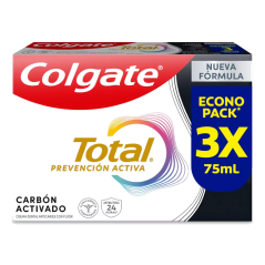COLGATE TOTAL 12 CHARCOAL X 75 ML X 3 UND