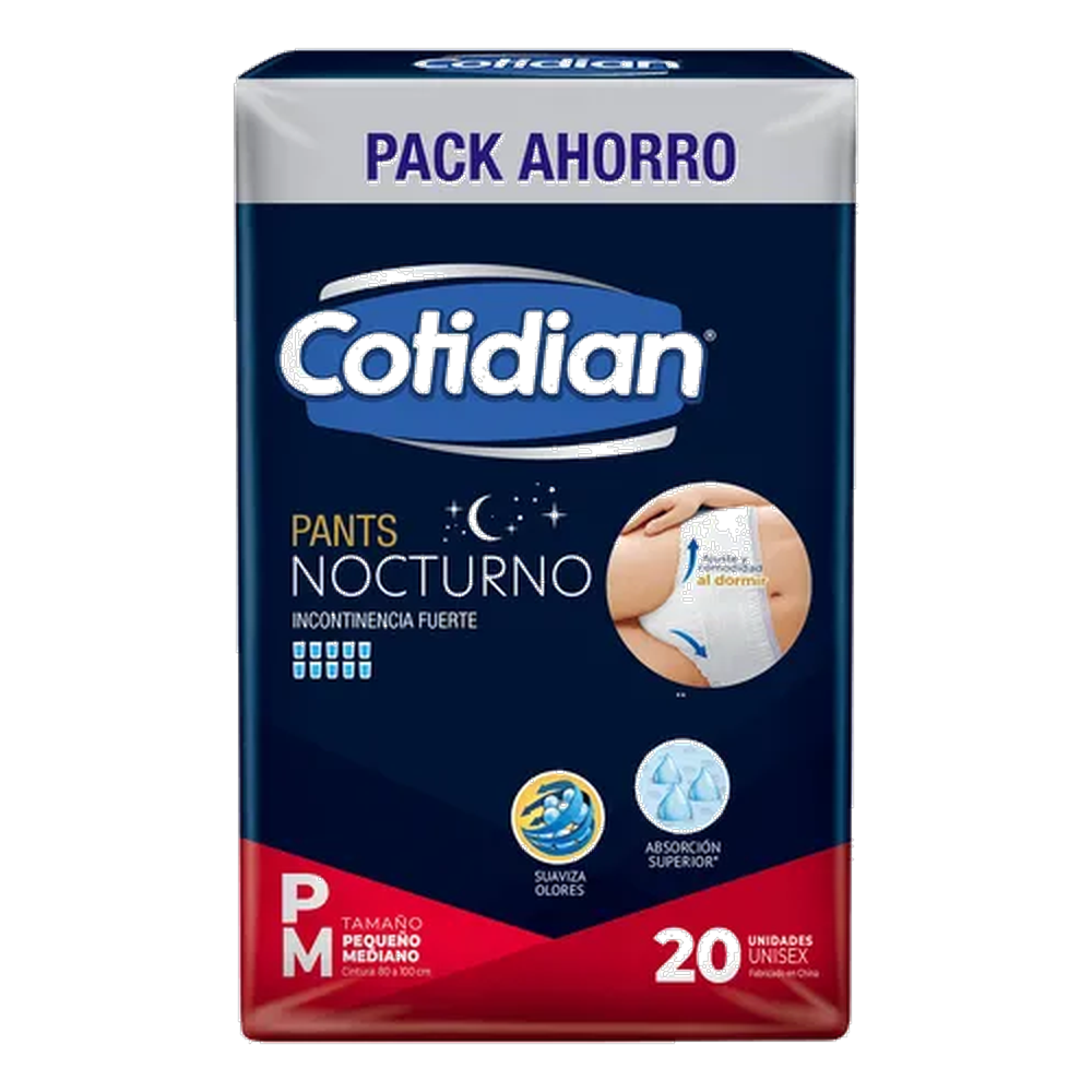 COTIDIAN PANTS NOCTURNO P-M X 20 UND