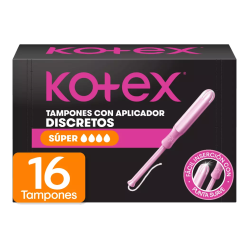 KOTEX TAMPON CON APLICADOR SUPER PLUS X 16 UND