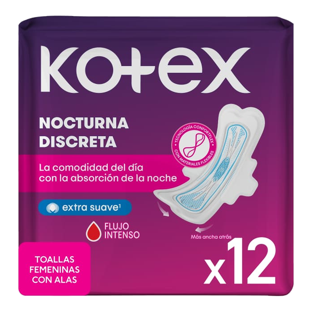 KOTEX TOA NOCT UF TELA C/A X 12 UND