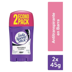 LADY SPEED STICK INVS FLORAL DES/BAR 48H 45GR X2 ECONOPACK