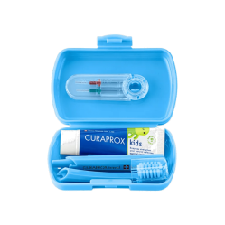 CURAPROX CEPILLO DENTAL KIDS + TRAVEL SET AZUL