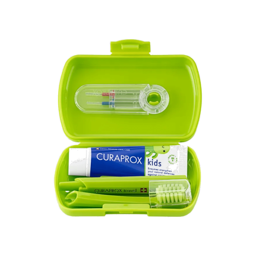 CURAPROX CEPILLO DENTAL KIDS + TRAVEL SET VERDE