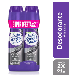 LADYS SPEE CARBON ABSORB AEROSOL X 91 GR X 2 UND