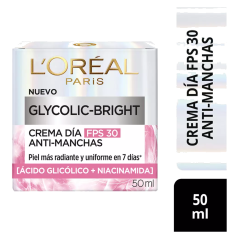 LOREAL CREMA DIA FPS30 GLYCOLIC + NIACINAMIDA X 50 ML