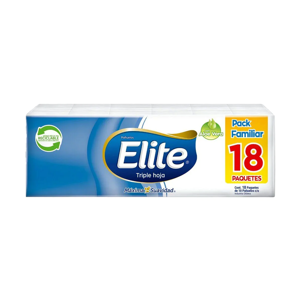 ELITE PAÑUELO PAQ X 10 UND (PACK X 18)