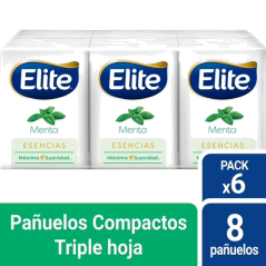 ELITE PAÑUELOS COMPACTO AROMA PACK X6