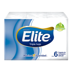 ELITE PAÑUELOS SUPERM.ALOE VERA PACK X6