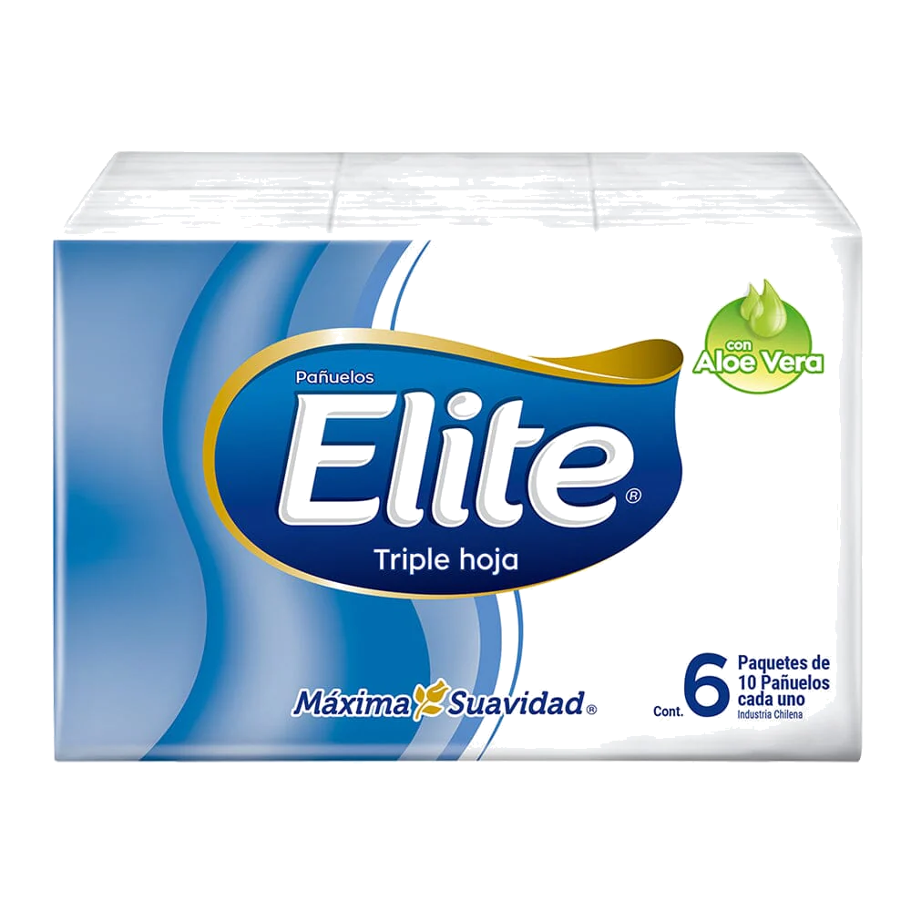 ELITE PAÑUELOS SUPERM.ALOE VERA PACK X6