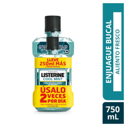 LISTERINE COOL MINT X 500 ML + 250 ML
