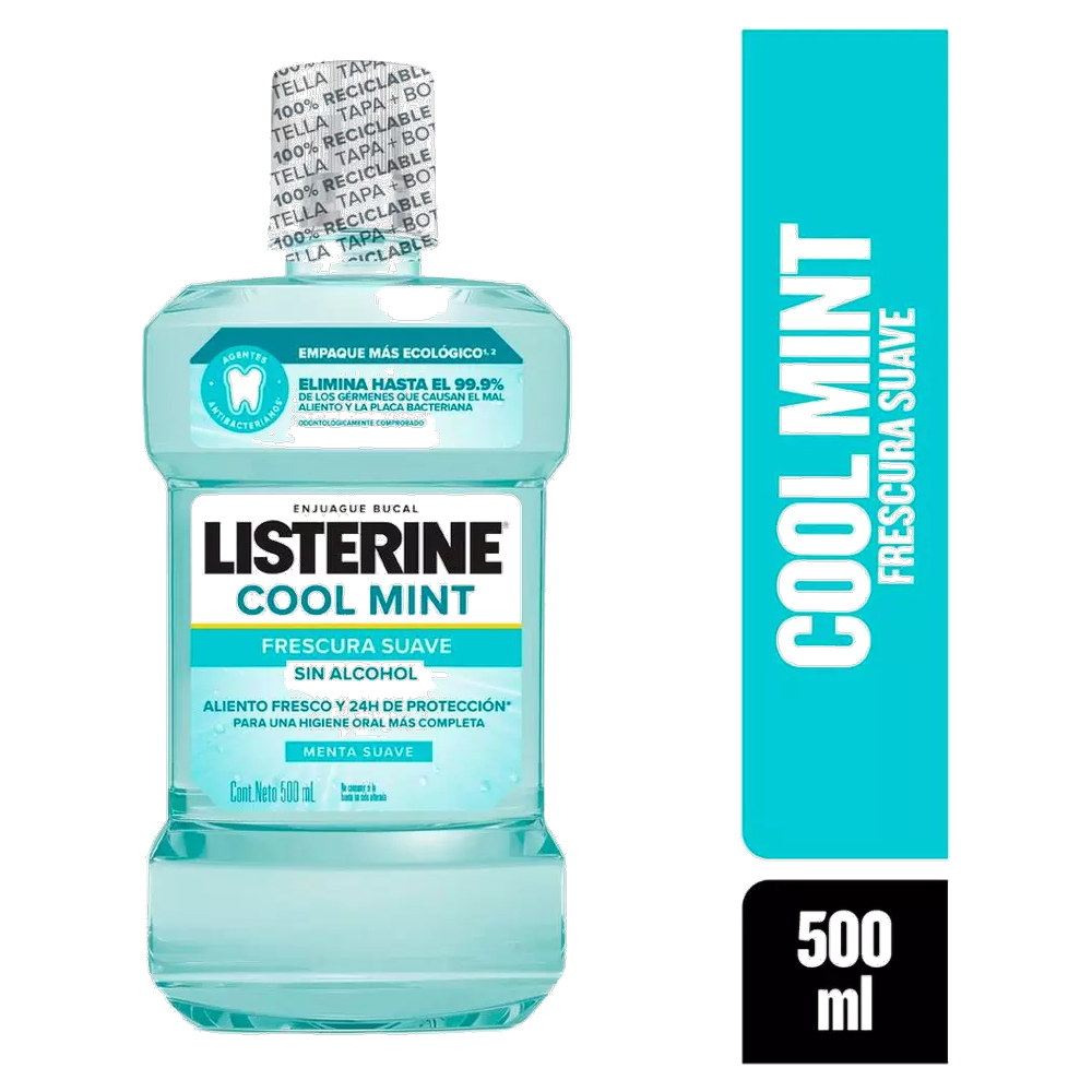 LISTERINE COOL MINT ZERO ENJ X 500 ML