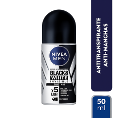 NIVEA DEO ROLLON MEN B&W INVISIBLE X 50 ML