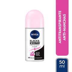 NIVEA DEO ROLLON MUJER INVISIBLE B&W CLEAR X 50 ML